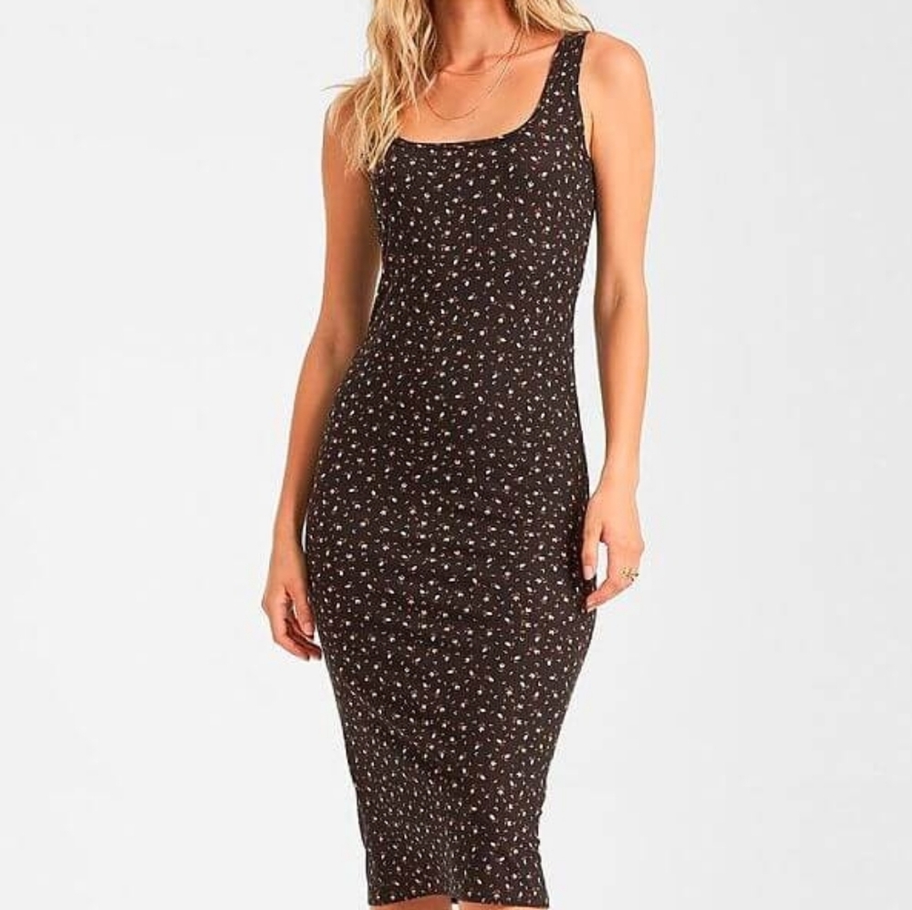 Billabong Floral Dress M Sleeveless Midi